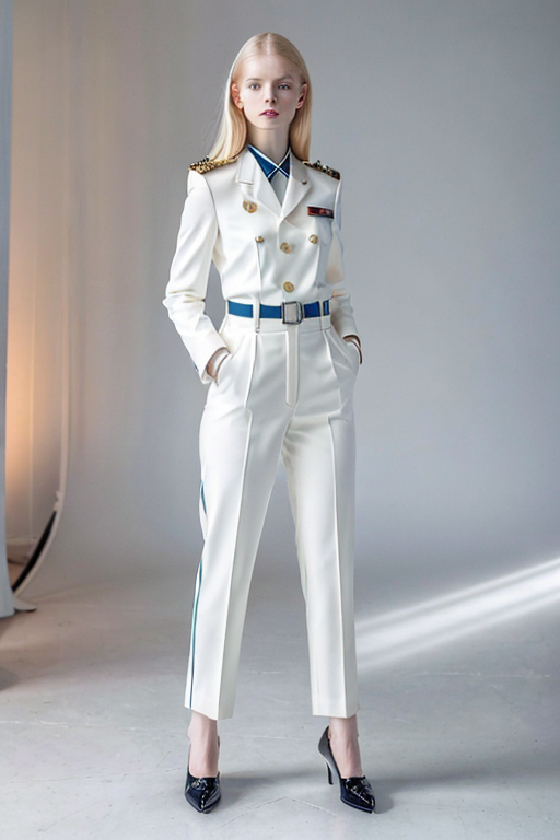 sexy woman in uniform shirt